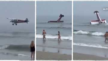 "She captured it with phone": Plane crashes into beach water in presence of everyone, video goes viral