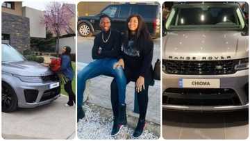 Super Eagles star surprises his wife on birthday, buys her brand new Range Rover 2021 Velar worth over N100m