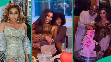 Genevieve Nnaji's appearance at Rita Dominic's 50th party trends, Omotola Ekeinde reacts to videos