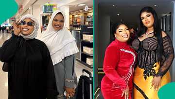 Laide Bakare fulfils promise to her daughter as they pray at the Kaaba in Mecca