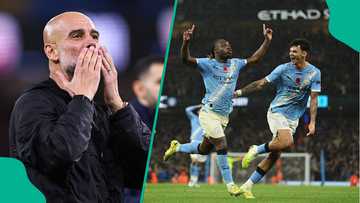 Pep Guardiola reacts after Man City thrash Liverpool, issues warning to Arsenal
