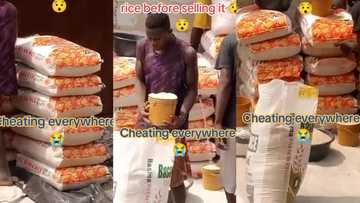 "Cheating everywhere": Businessman shortens bags of rice by removing one painter each, video emerges