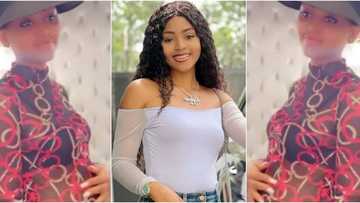 Baby bump or belly fat: Mixed reactions as Regina Daniels flaunts protruding stomach in new video