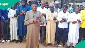 Buhari's death: Jos residents hold funeral prayer for ex-president in absentia, photos emerge