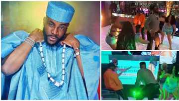 BBTitans: Hosts Ebuka and Lawrence party with housemates at last Saturday Night groove