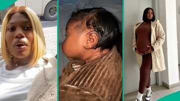Nigerian mum displays her baby girl's natural 'bone straight' hair, video melts hearts on TikTok