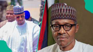 Buhari's burial: Video shows Katsina gov shedding tears at ex-president's graveside, clip trends