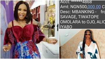 Iyabo Ojo excited, shares receipt of N500k Tiwa Savage gifted her for mom's burial party