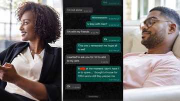 "I just bought a house for N135 million": Lady asks man to give her N1M for rent, whatsApp chat leaks