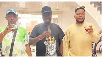 Obi Cubana hails his Jeweller as he shows off his customised diamond necklace