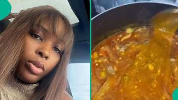 Lady unable to leave kitchen after cooking watery okra soup for boyfriend, funny video trends
