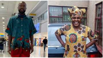 Man makes it in life, wishes mother was alive as he starts new job in UK, he wears her shirt to resume work