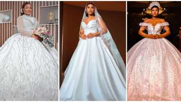 Sashaying down the aisle: Mercy, 6 other BBNaija stars redefine wedding fashion in show-stopping bridal looks