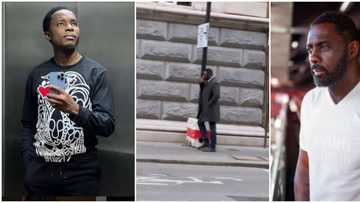 Buhari's photographer Bayo Omoboriowo star-struck as he casually sees Hollywood's Idris Elba in London