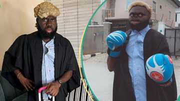 Lasisi throws shades, shares video of him with boxing gloves on his way to court: "Na war you dey go?
