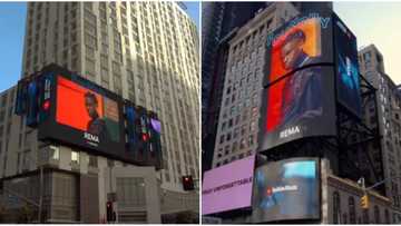 19-year-old singer Rema appears on billboards in New York Times Square and Los Angeles (video)