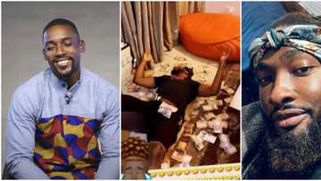 Mawuli Gavor rains cash on Uti Nwachukwu just as it happened in Oba on his birthday