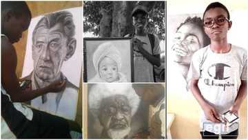 Check out the amazing artworks of this young boy from Edo state (photos)