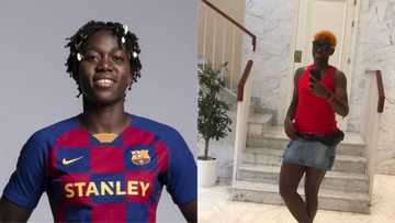 Barcelona striker Asisat Oshoala stuns fans, shows off new orange hairstyle (photos)