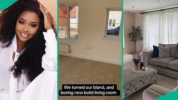 Talented lady transforms her living room to look classy, video amazes viewers