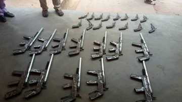 Abductors of Kagara students finally nabbed? NDLEA seizes 27 rifles from suspects in Niger, shares photo