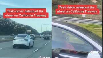Yadda Matashiya Ta Kama Sharbar Bacci Yayin da Take Tsaka Da Tuka Motarta Kirar Tesla, Bidiyon Ya Yadu