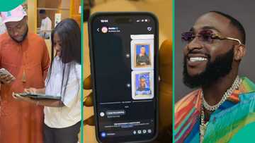 Female artist posts chat with Davido after showing him amazing artwork she did, meets him in video