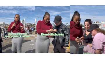 "Asac-ke with boldness": Oyinbos pronounce Nigerian names in video, hilarious outcome trends on Instagram