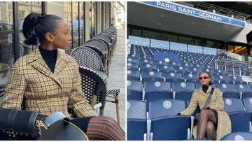 Say hi to Messi: Many gush as billionaire daughter Temi Otedola and Mr Eazi take Paris, visit PSG stadium