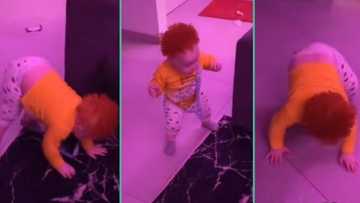 Baby tries hard to walk at 10 months as mum captures moment on camera, video trends