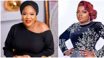 Iyabo Ojo in the mud: Reactions as Toyin Abraham debunks rumoured beef with Funke Akindele