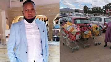 Young man saves N13k for 1 year, uses money to buy parents foodstuff that will last for 3 months