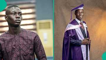 UNIBEN student displays what he was given for emerging as best graduating student in his department