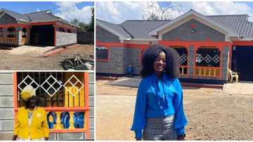 Woman fulfills dream, builds 3-bedroom house for mum who lives in mud hut