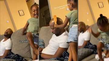 "I love this kid": Little girl taunts bald father in hilarious video, says his hair is pretty
