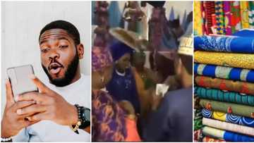 Ladies cause stir at event, step out and spray celebrant expensive wraps of ankara, video goes viral
