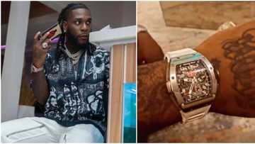 Burna Boy splashes N100m on Richard Mille wristwatch, makes close pal emotional with diamond earring gift