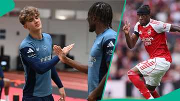 Noni Madueke teaches Arsenal teammate popular Igbo handshake