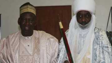 Sanusi II a cikin jirgi lokacin da ya bar fadar Sarkin Kano karon karshe (Bidiyo)