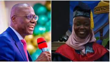 Aminat Yusuf: Law student who broke LASU's 40-year-old record with 5.0 CGPA gets N10m reward from Sanwo-Olu