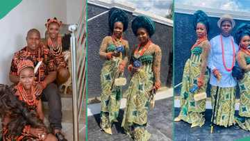 Photos as Nigerian man weds 2 wives on same day, says he has lived together with them for 9 years