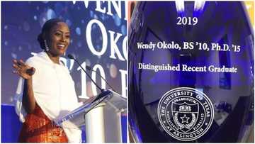 Applause as Nigerian Wendy Okolo gets distinguished recent graduate award at University of Texas