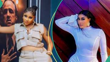 Actress Angela Okorie shares video of herself working out in risque pink outfit, peeps react