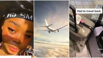 "I missed Nigeria": Lady packs her bags, returns to Naija after travelling abroad, video causes huge stir