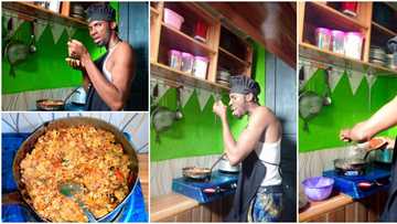 My future wife is covered, I will be her maid; Nigerian man says, shows off his cooking skill, Ladies drool