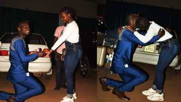 Man surprises girlfriend with proposal at airport upon her return from Saudi Arabia; photo causes stir