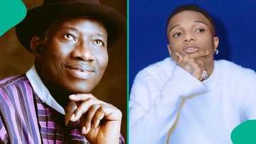 Ex-president Goodluck Jonathan's tribute to Wizkid triggers speculations: "He wan context again"