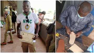 Nigerian graduate shows off his work as a shoemaker, pens open letter to those who called him useless