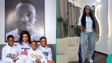 Jnr Pope's widow shares plush pics to mark new month, sparks emotions with heartfelt prayer: "Amen"