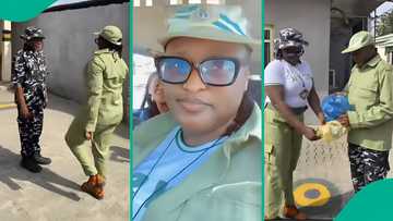 "True honour": Nigerian corps member honors her police officer father after NYSC completion